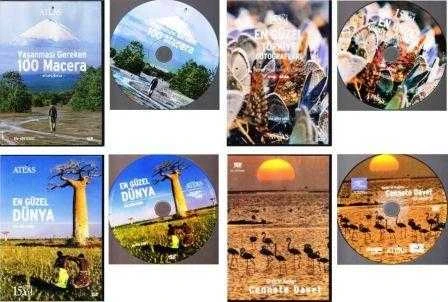 Atlas Belgesel VCD Seti / 3 Belgesel Takım (Yaşanması Gereken 100 Macera Dia Gösterisi + Gediz'in Kuşları / Cennete Davet + En Güzel Dünya / Dia Gösterisi) - 1