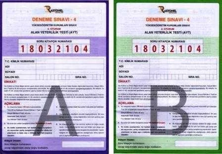 Rasyonel Yüksek Öğretim Kuruları Deneme Sınavı 4 / 2. Oturum AYT A ve B Kitapçığı (2 Kitap Takım)