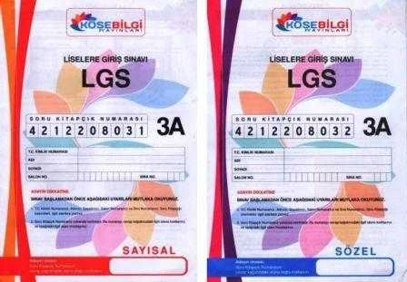 Köşe Bilgi Yayınları LGS Sayısal ve Sözel Bölüm Deneme Sınavı 3 A Kitapçığı (2 Kitap Takım)