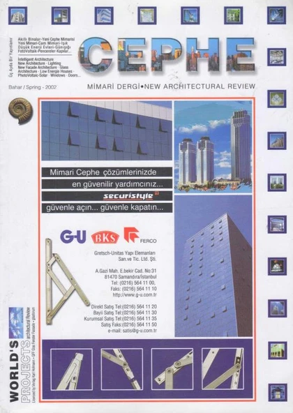 Cephe Mimari Dergi 5 sayı Takım (Yıl: Kış 2002 + Bahar 2002 + Bahar 2003 + Bahar 2004 + Kış 2005)