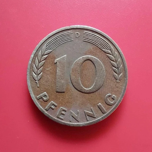 Alman Merkez Bankası Madeni 10 Pfennig (1949 Yılı Üretimi) D Serisi