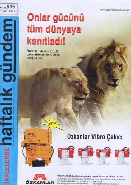 İhalelerde Haftalık Gündem Dergisi Yıl: 2009 Sayı: 895