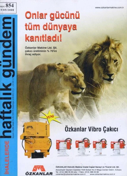 İhalelerde Haftalık Gündem Dergisi Yıl: 2004 Sayı: 854