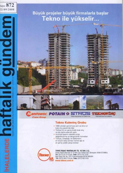 İhalelerde Haftalık Gündem Dergisi Yıl: 2004 Sayı: 872 - 1