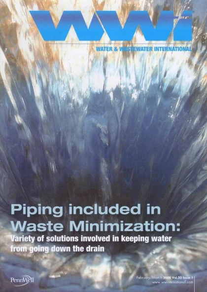 WWİ Water Wastewater International / Piping Included in Waste Minimization: Variety of Solutions Involved in Keeping Water From Going Down the Drain