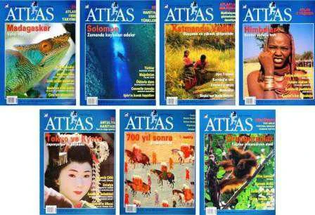 Aylık Coğrafya ve Keşif Dergisi Atlas 1998 Yılı / Toplam 5 Sayı: 59, 60, 62, 64, 65