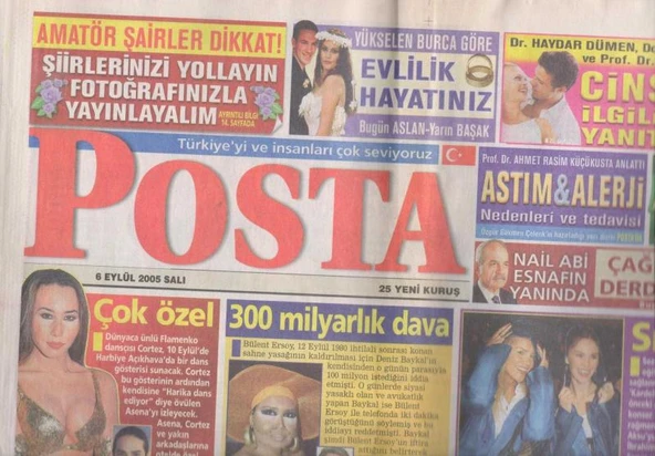Posta Gazetesi 06 Eylül 2005 Salı Tam ve Eksiksiz