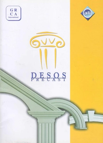 GRCA International DESOS PRECAST Kataloğu - Avrupa Kuşe Kağıda Renkli Resimli İlk Baskısı