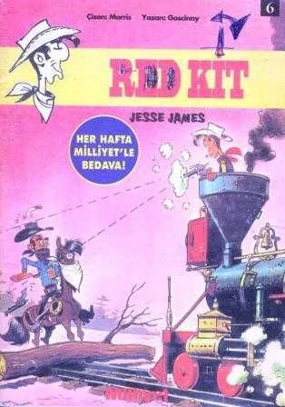Red Kit Sayı: 6 "Jesse James" Renkli İlk Baskısı - Eray Canberk Çevirisi