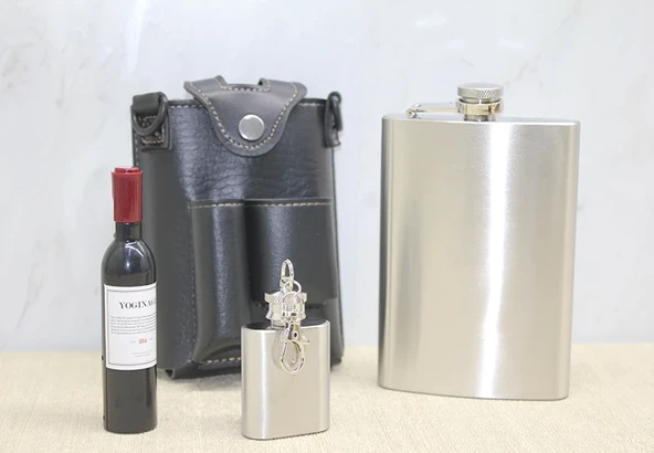 Deri Kılıflı Matara Seti Alk3927 ürün görseli 1