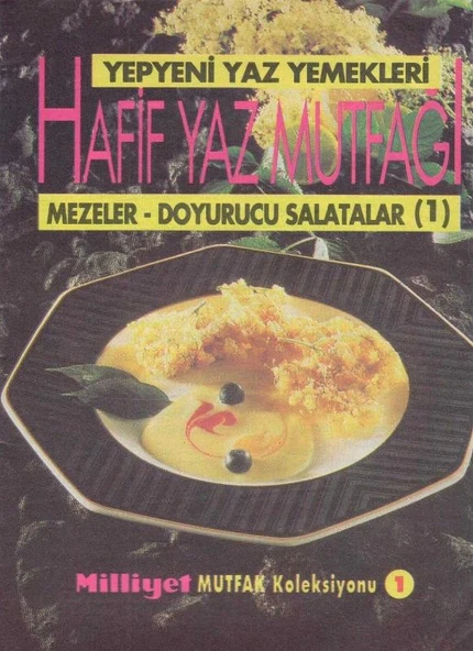 Mutfak Koleksiyonu Hafif Yaz Mutfağı Mezeler, Doyurucu Salatalar 4 Cilt Takım Kuşe Kağıda, Renkli, Resimli Tariflerle