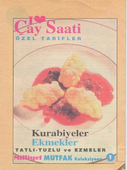 Mutfak Koleksiyonu Yaz İçin Kurabiyeler, Kekler, Pastalar 4 Cilt Takım Kuşe Kağıda, Renkli, Resimli Tariflerle