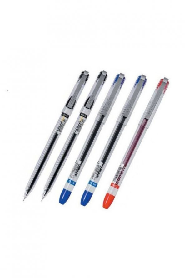 My Gel 0.5mm Ince Iğne Uçlu Jel Kalem 5 Adet (2 siyah 2 mavi 1 kırmızı )