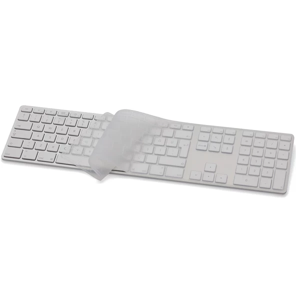 Apple Magic Keyboard-1 Kılıf Klavye Koruyucu Türkçe Baskılı (UK-US) A1243 USB Kablolu Model ile Uyumlu