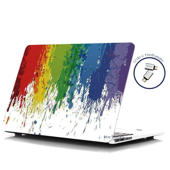 Macbook Air M1 Kılıf 13inç Paint01NL (TouchID'li M1 Air) A2337 A2179 A1932 ile Uyumlu - 10