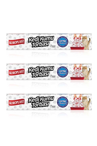 Koroplast Kedi Kumu Torbası 7'li x 3 Adet - 2