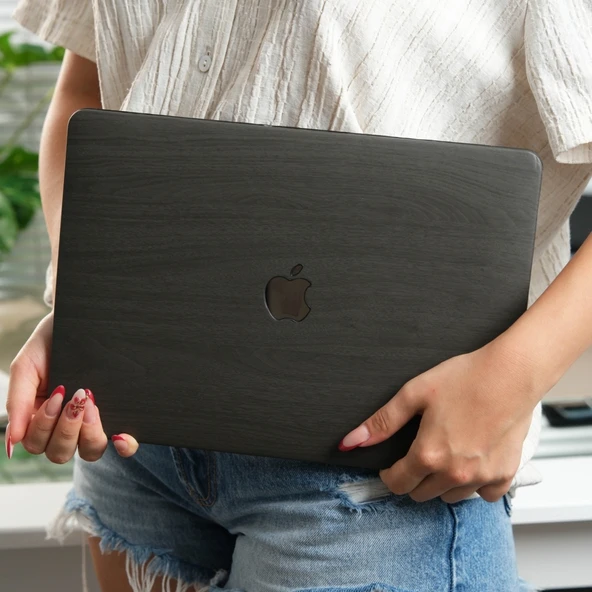 MacBook Air M1 13 İnç Premium Deri Kılıf İnce Sert Kapak Hafif Yapı Şık ve Dayanıklı - Resim 5