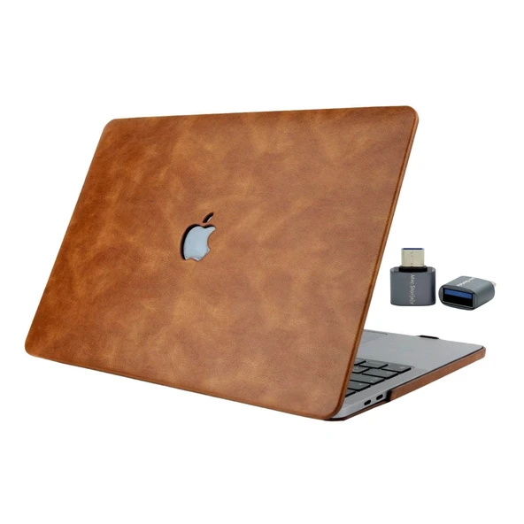 MacBook Air 13 Deri Kılıf Ince Sert Kapak TPU Üzeri Premium Winlex Deri Tam Uyum Koruma ürün görseli 1