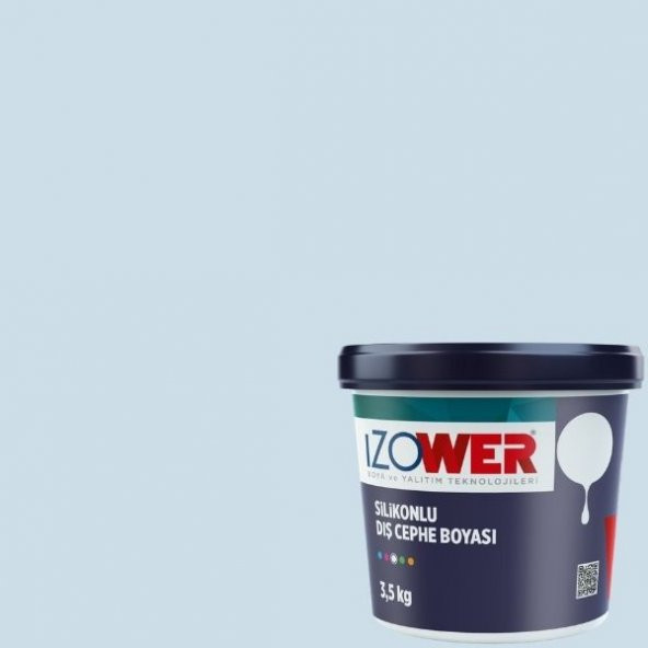 İzower Silikonlu Dış Cephe Boyası - Buz Mavisi 20 ( 3.5 Kg ) - 1