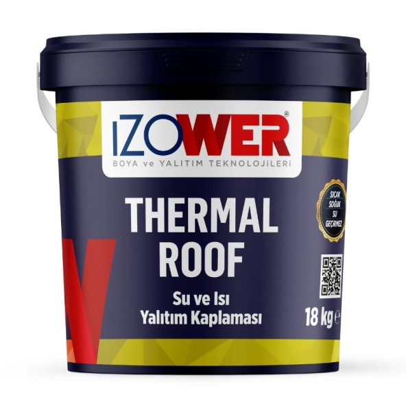 İzower Thermal Roof Isı ve Su Yalıtım Kaplaması - Beyaz ( 18 Kg )