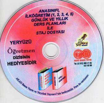Yeryüzü Öğretmen Dizisi / Anasınıfı ve İlköğretim (1, 2, 3, 4, 5) Günlük ve Yıllık Ders Planları ile Staj Dosyası CD'si