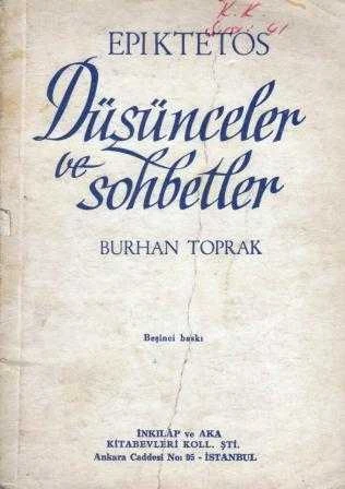Epiktetos Düşünceler ve Sohbetler / 1962 Yılı 5. Baskısı