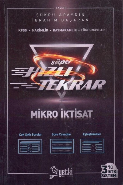 Süper Hızlı Tekrar Mikro İktisat / KPSS + Hakimlik + Kaymakamlık + Tüm Sınavlar / 3'lü Etki Sistemi