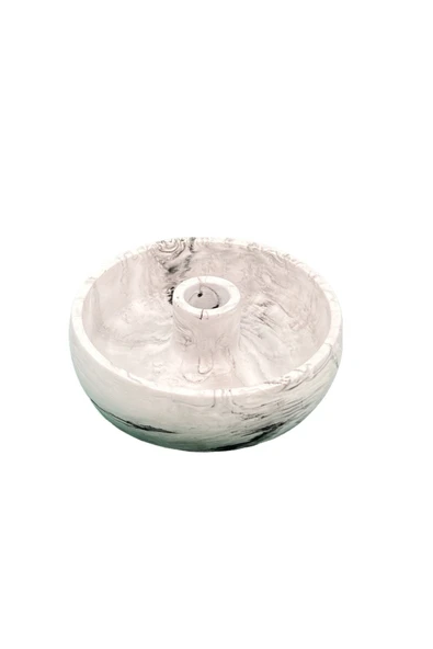 Mermer Desenli Beton Mumluk Şamdan - 2