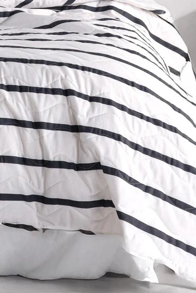 Kapitone Yatak Örtüsü Seti Tek Kişilik Funny Kahve - Resim 2