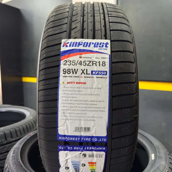 235/45 ZR18 98W XL Kinforest KF550 Yazlık Lastik 2024 Üretim (1 ADET FİYATIDIR.)