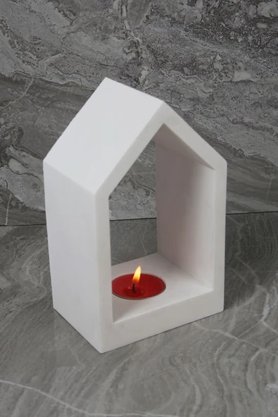 El Yapımı Beton Mumluk Özel Tasarım Tealight Ev Ofis Oda Aydınlatma - 3