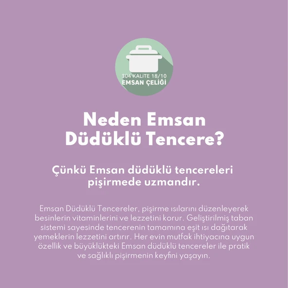 Emsan Burcu Paslanmaz Çelik Düdüklü Tencere 8 Lt - 3