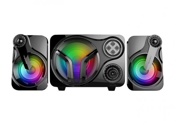 Mikado MD-BT28 5W+3W×2 BT,TF Card,USB, FM Radyo Siyah Led Işıklı Speaker - 2