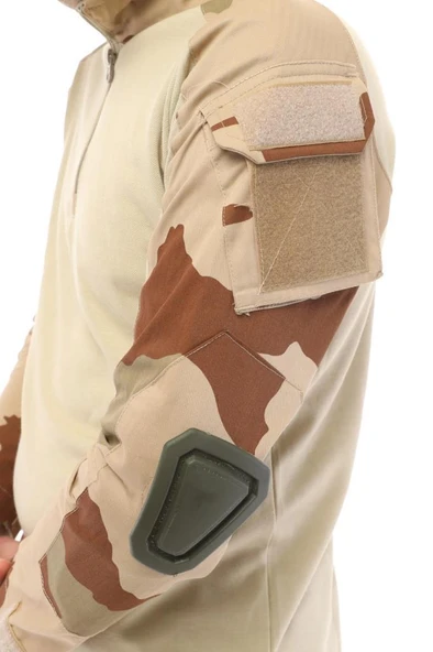 Single Sword Dirsek Detaylı Polo Yaka Kadın&Erkek Combat T-shirt - Resim 12