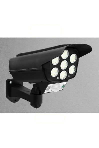 Sahte Güvenlik Kamerası Uzaktan Kumandalı Hareket Sensörlü Güneş Enerjili Aydınlatmalı Sahte Kamera - Resim 6