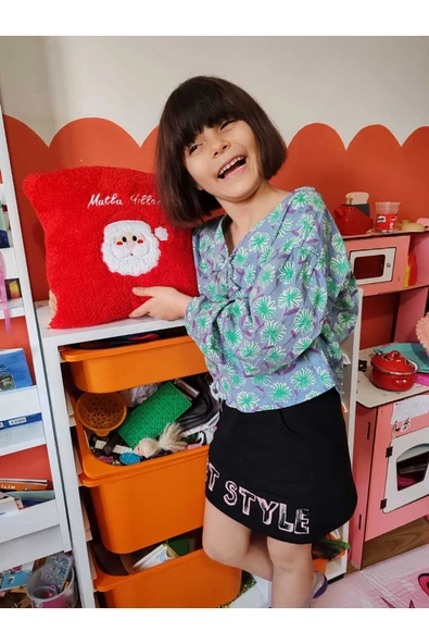 tosbai Dekoratif Kırmızı 40x40  Noel Baba Yılbaşı Yastık Yılbaşı Hediye Yastığı - 3