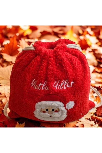 tosbai Yılbaşı Hediye Seti Paketi Dekoratif Kırmızı 40x40 Noel Baba Yılbaşı Yastığı, Hediye Yılbaşı Çantası - 5