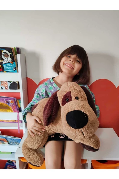 tosbai 75 Cm Yatan Sevimli Peluş Köpek Yastık & Uyku Arkadaşı & Oyuncak & Hediyelik - 3