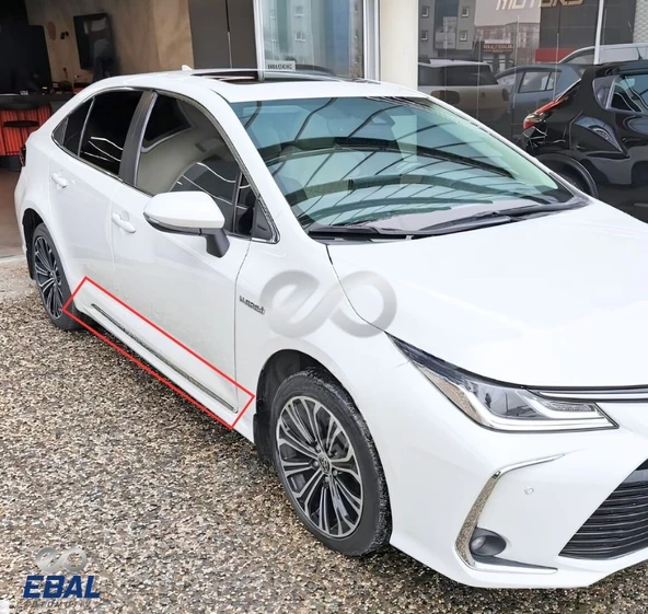 Toyota Corolla Krom Yan Kapı Çıtası 4 Parça 2019 ve Sonrası - 3