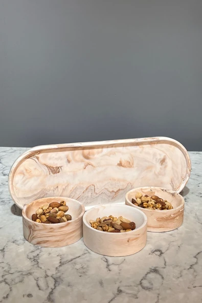 Marble Serisi Üçlü Çerezlik