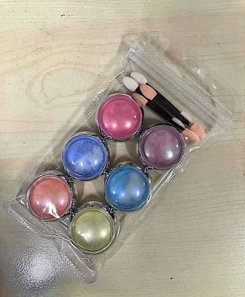 Fontenay Tırnak Glitter Ayna Tozu, Krom Glitter, Manikür Tırnak Tozu 6'lı Set 4 - 2