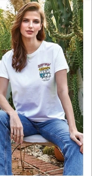 BERRAK 8153 KADIN T-SHİRT BEYAZ