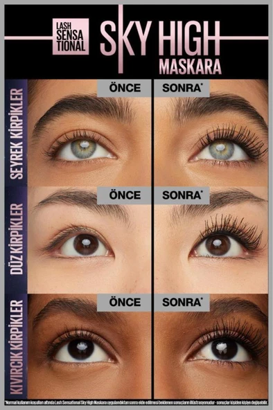 Maybelline New York Lash Sensational Sky High Space Diamond Top Coat - Elmas Işıltılı Son Kat Maskara - 6