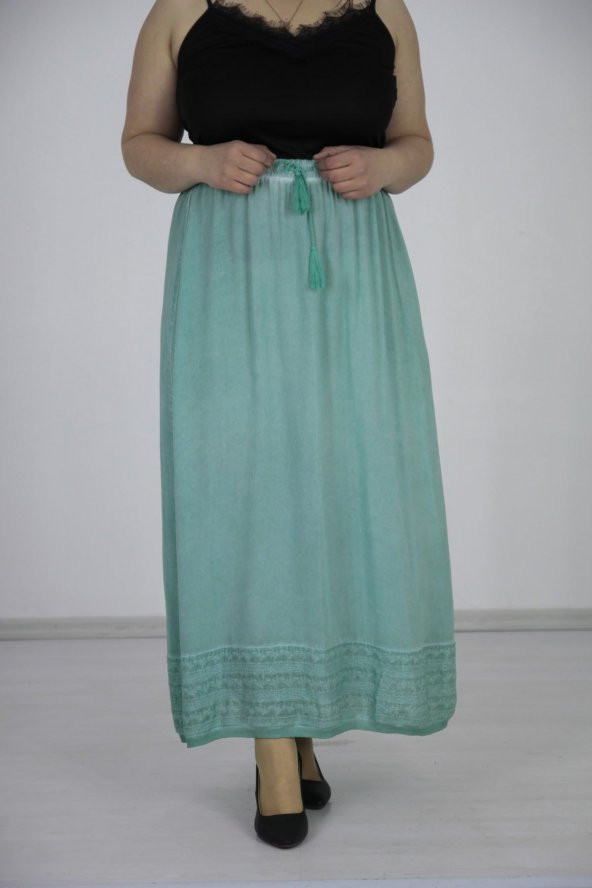 Büyük Beden Kadın Giyim Uzun Etek