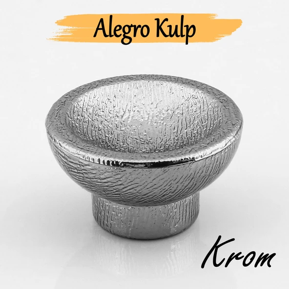 Alegro Düğme Krom Mobilya Mutfak Dolap Dolabı Çekmece Kulpu Kulbu Plastik Altın Tek Vida Gümüş Kulp ürün görseli