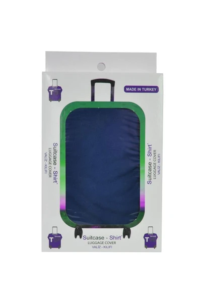 Büyük Boy Lacivert Valiz Kılıfı, Bavul Kılıfı, Valiz & Bavul Koruyucu - 2