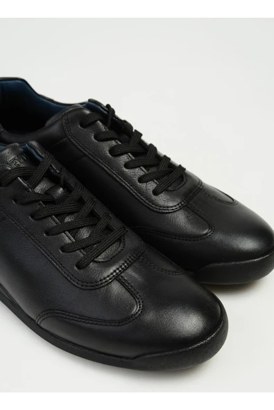 Greyder 13222 Erkek Hakiki Deri Bağcıklı Siyah Casual Ayakkabı - 5