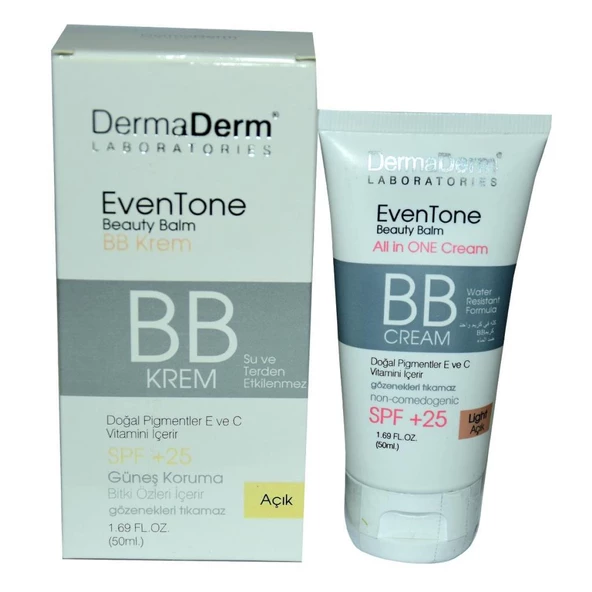 Dermaderm Even Tone Beauty Balm Doğal BB Kremi Light Açık Ton 50ML