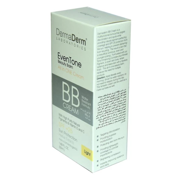 Dermaderm Even Tone Beauty Balm Doğal BB Kremi Light Açık Ton 50ML - 4