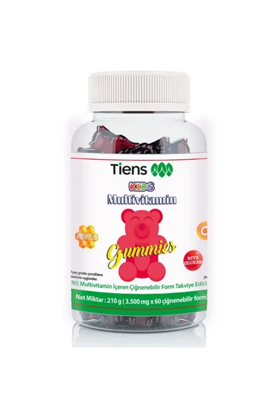 TİENS ÇOCUKLAR İçin Multivitamin İçeren Çiğnenebilir Form Takviye Edici Gıda